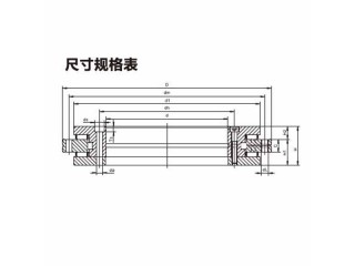 YRT標準系列軸承尺寸規格圖1
